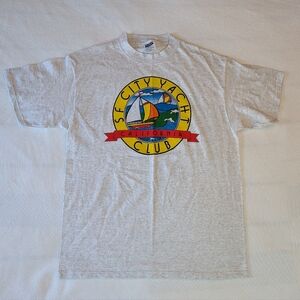 VTG 1996 SF City Yacht Club Tee NWOT Size XL Gray